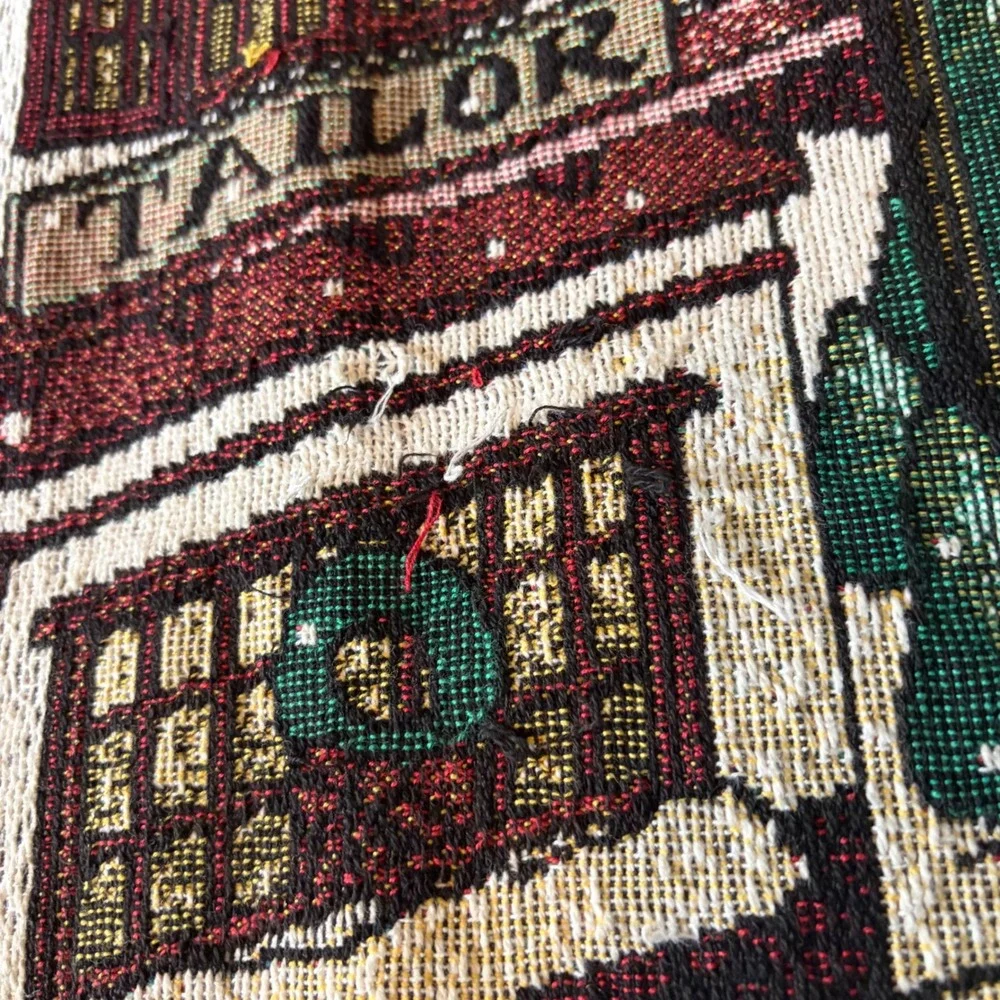 Chatham Woven Cotton Throw Blanket Winter Village Christmas Tapestry USA 50x70